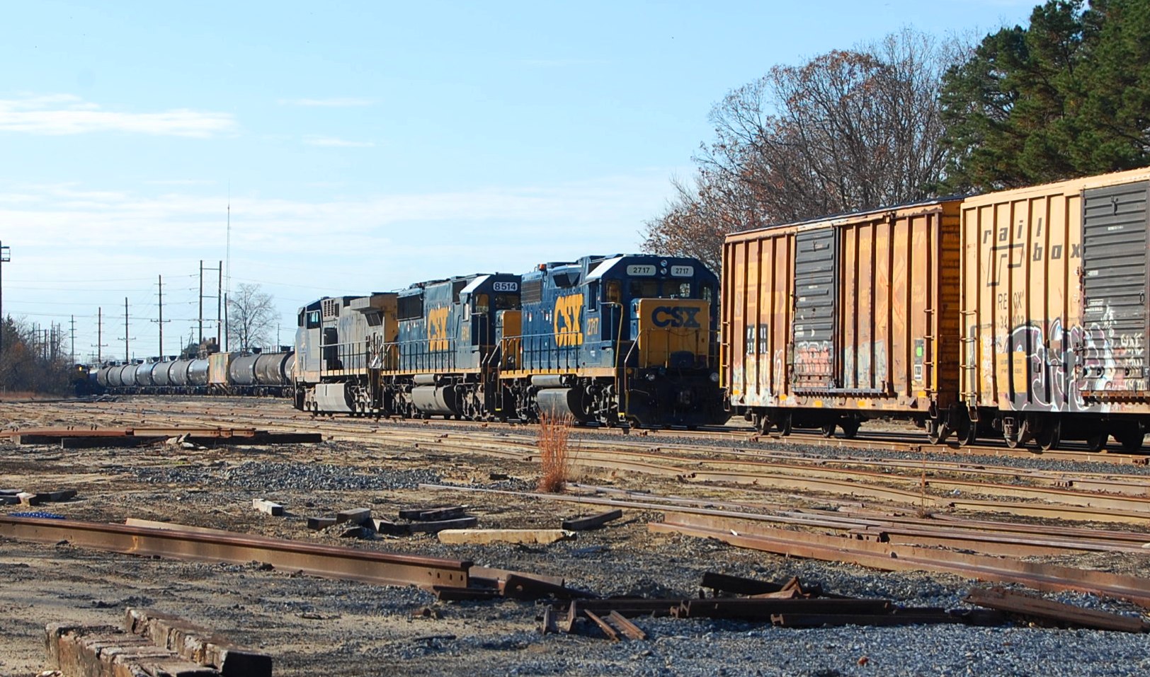 Grain Train Power in Millville Yard